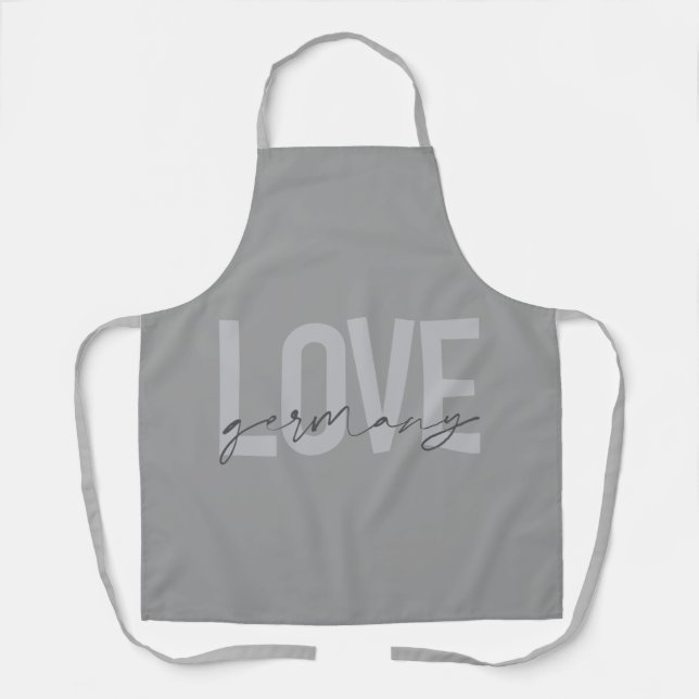 Urban, modern, simple, cool design Love Germany Apron (Front)