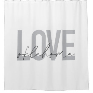 Urban, modern, simple, cool design Love Oklahoma Shower Curtain