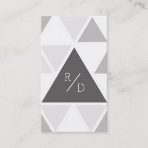 Urban & Modern Triangle   Custom Business Initials Card