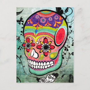 Urban Muerte Day of the Dead Illustrated Postcard