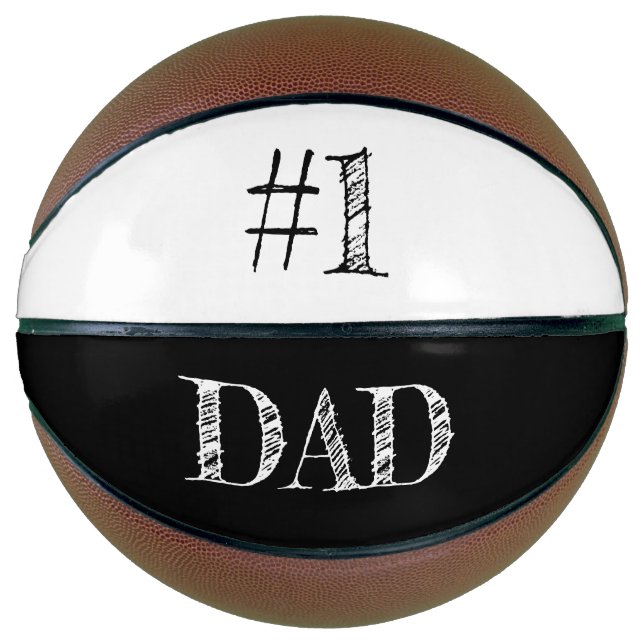 Urban MVP: #1 Dad Custom Etched Basketball (Front)