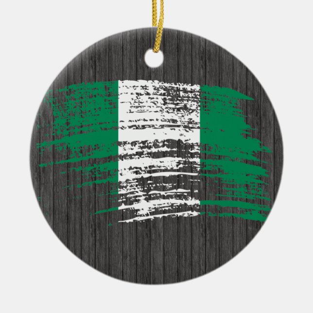 Urban Nigeria Ceramic Tree Decoration (Front)