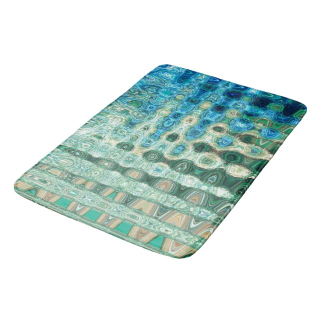 Urban Oasis Bath Mat by Artist C.L. Brown (Angled)