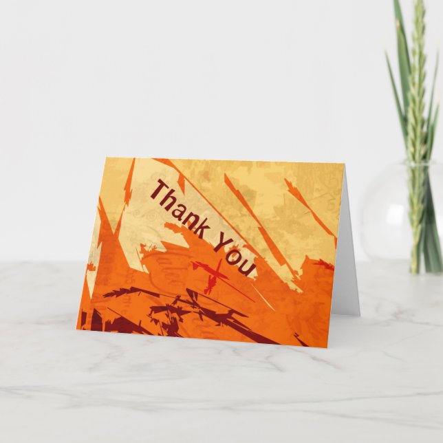 Urban Orange Thank You Card (Front)