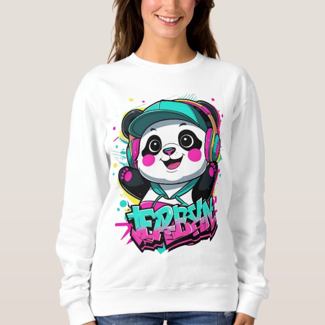 Urban ‏Panda Vibes Sweatshirt (Front)