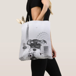 Urban Photographer: Schnauzer in Taipei City Tote Bag