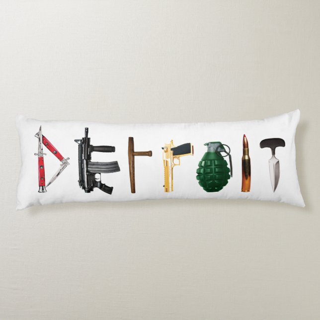 Urban Pillow Pop Art DETROIT (Back)
