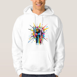 Urban Power: Graffiti Fist Explosion Hoodie