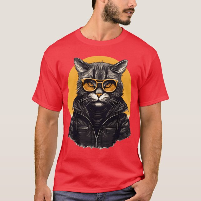 Urban Purrfection Cat Spirit Cat Lovers funny T-Shirt (Front)