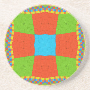 "Urban Quilt" European Geometric Pattern Art Coaster
