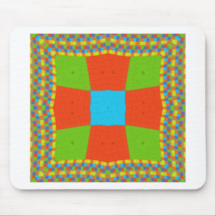 "Urban Quilt" European Geometric Pattern Art Mouse Pad
