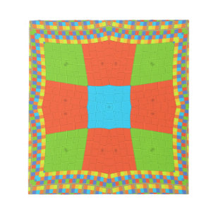"Urban Quilt" European Geometric Pattern Art Notepad