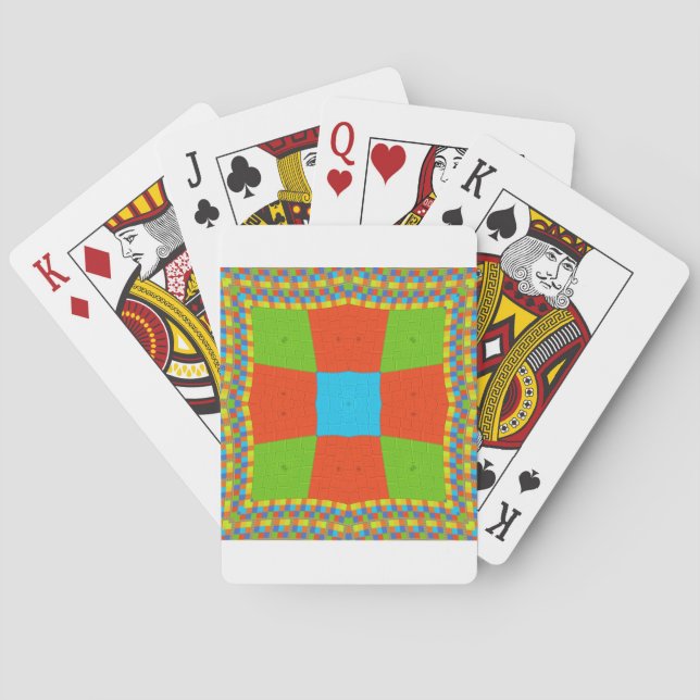 "Urban Quilt" European Geometric Pattern Art Playing Cards (Back)