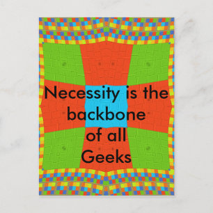 "Urban Quilt" European Geometric Pattern Art Postcard