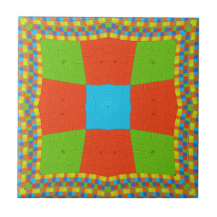 "Urban Quilt" European Geometric Pattern Art Tile