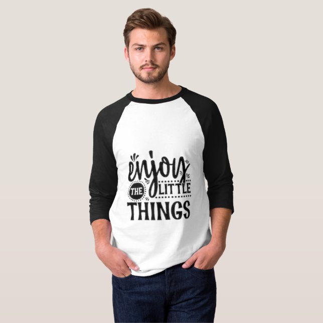 Urban Raglan Baseball Tee - Enjoy Little Things  (Front Full)