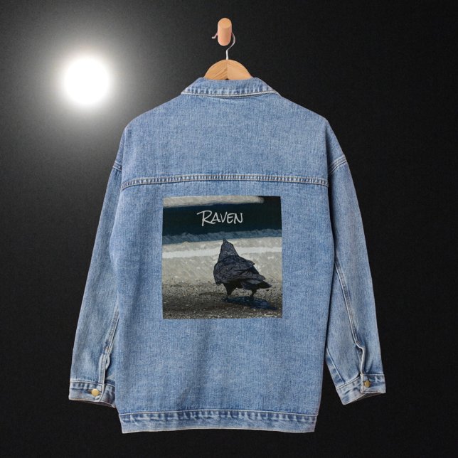Urban Raven Gothic Crow Denim Jacket (Creator Uploaded)