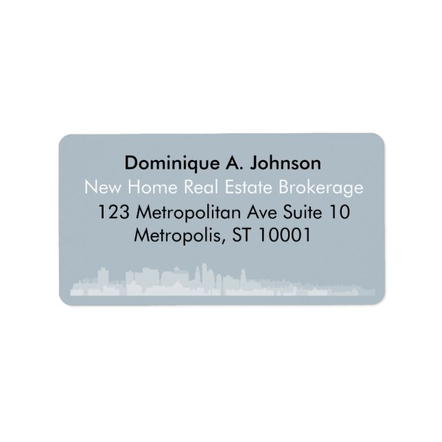 Urban Real Estate Custom Return Address Labels (Front)