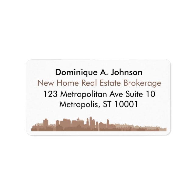 Urban Real Estate Custom Return Address Labels (Front)