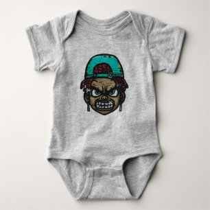 Urban Rebel: Graffiti Style Face Baby Bodysuit