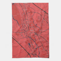 URBAN RED NAVY OXFORD UNIVERSITY UK OUTLINE MAP