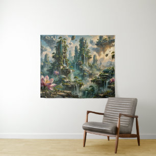 Urban Renewal Futuristic Post Apocalyptic City Tapestry