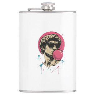Urban Retro David — Bubblegum Pop Statue Hip Flask