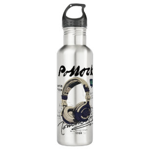 Urban Retro Headphone Vibe Illustration 710 Ml Water Bottle