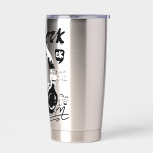 Urban Retro Headphone Vibe Illustration Insulated Tumbler