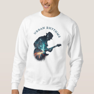 Urban Rhythms - Cityscape Guitar Music Men's Hoodi Sweatshirt