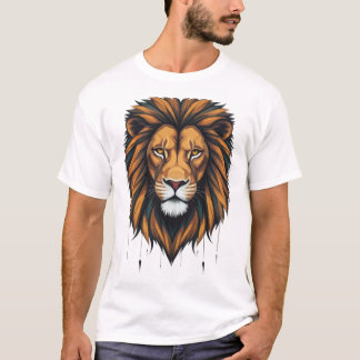 Urban Roar: Geometric Lion Graffiti Tees