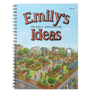Urban Rooftop Garden Freshly Harvested Ideas Notebook