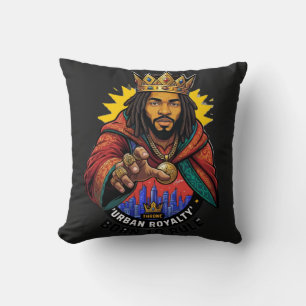 Urban Royalty Born To Rule King Graphic Men's T-Sh Cushion