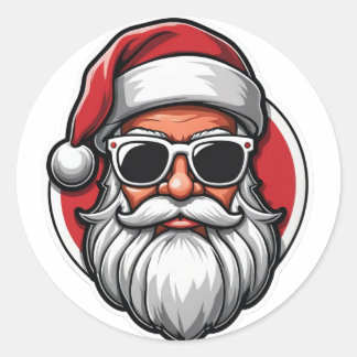 Urban Santa 7 Classic Round Sticker