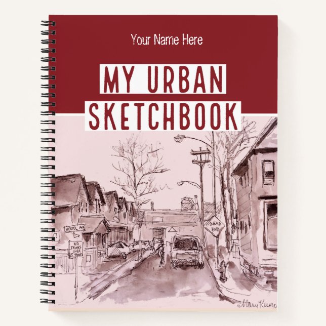 Urban Sketchbook Fun For Artists Notebook (Front)