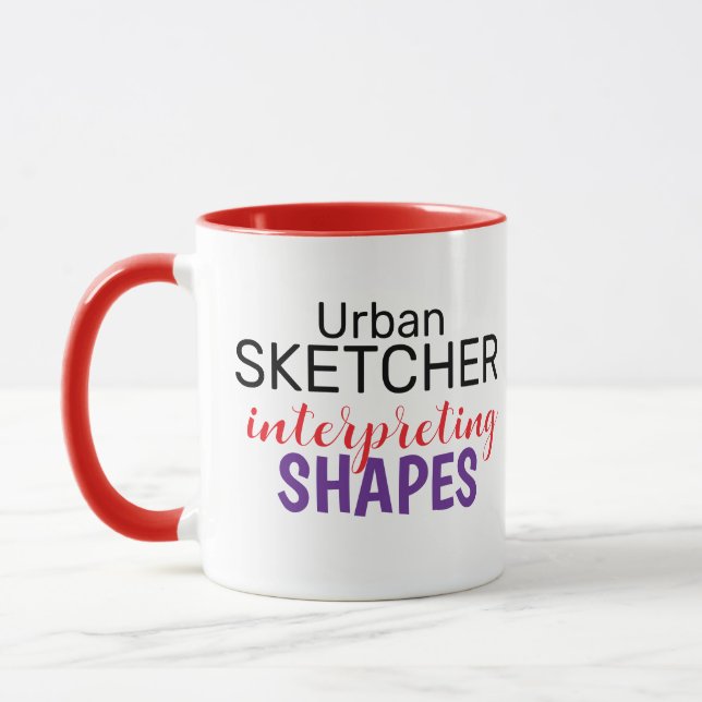Urban Sketcher Interpreting Shapes! Mug (Left)