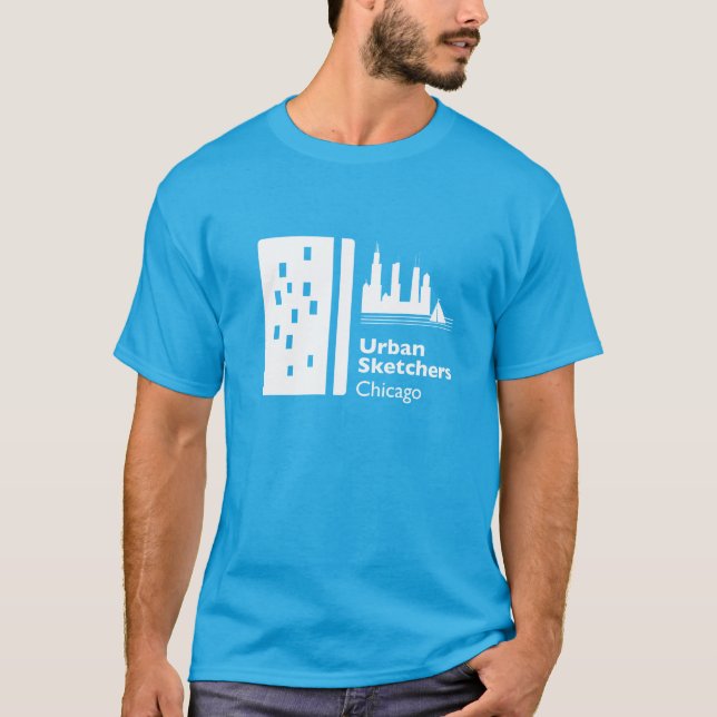 Urban Sketchers Chicago Official Tee Shirt (Front)