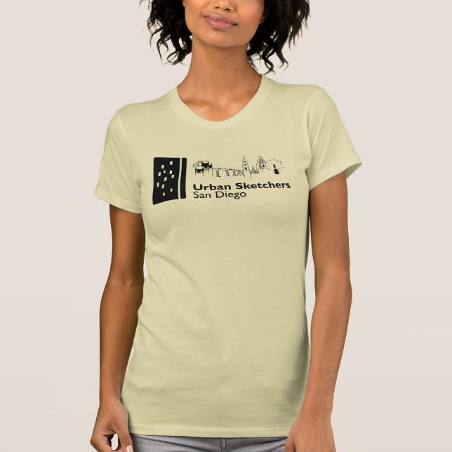 Urban Sketchers San Diego slim fit T T-Shirt (Front)