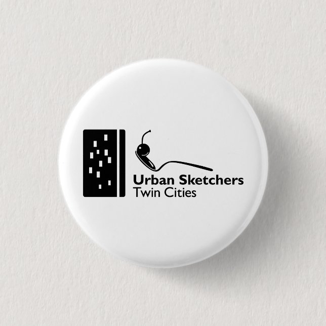 Urban Sketchers Twin Cities Button/ Pin (Front)