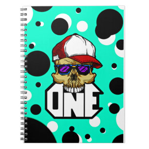 Urban Skull Pop Art Illustration  Notebook