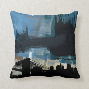 urban skyscraper American MoJo Throw Pillows