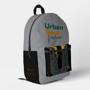Urban Soul Vegan Health and Wellness Printed Backpack