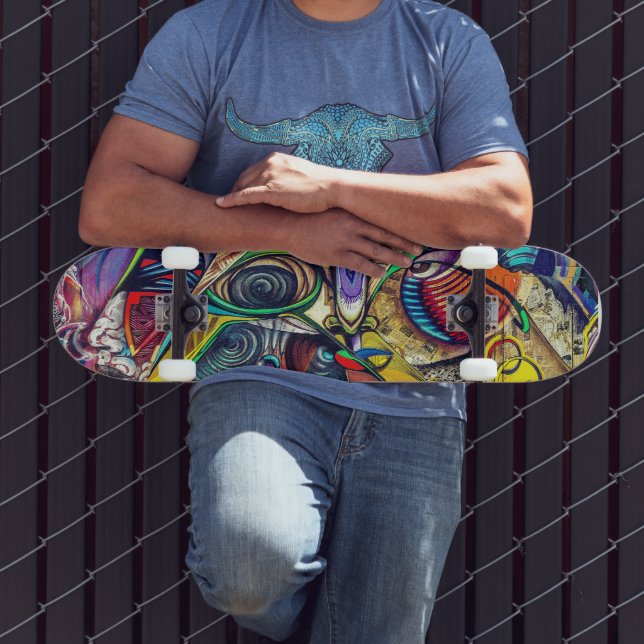 Urban Spirit: Ride the Streets with Graffiti Art Skateboard (Outdoor 3)