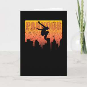 Urban sports Parkour Street Jumper Skyline Flyer Card
