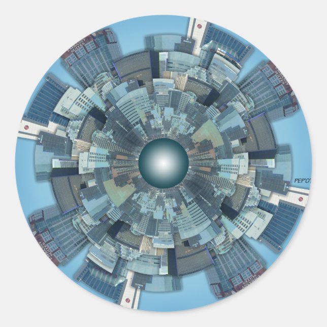 Urban Sprawl Classic Round Sticker (Front)