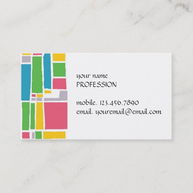 Urban Stained Glass Business Card (Front)
