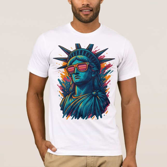 Urban Statue of Liberty Streetwear T-Shirt – NYC  (Front)