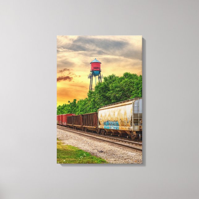 Urban Steam Punk Sunset Canvas Print (Front)