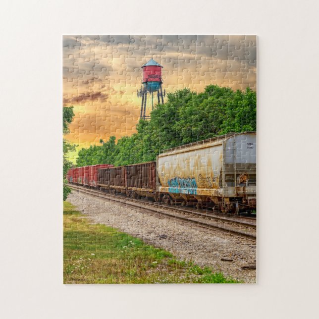 Urban Steam Punk Sunset Jigsaw Puzzle (Vertical)
