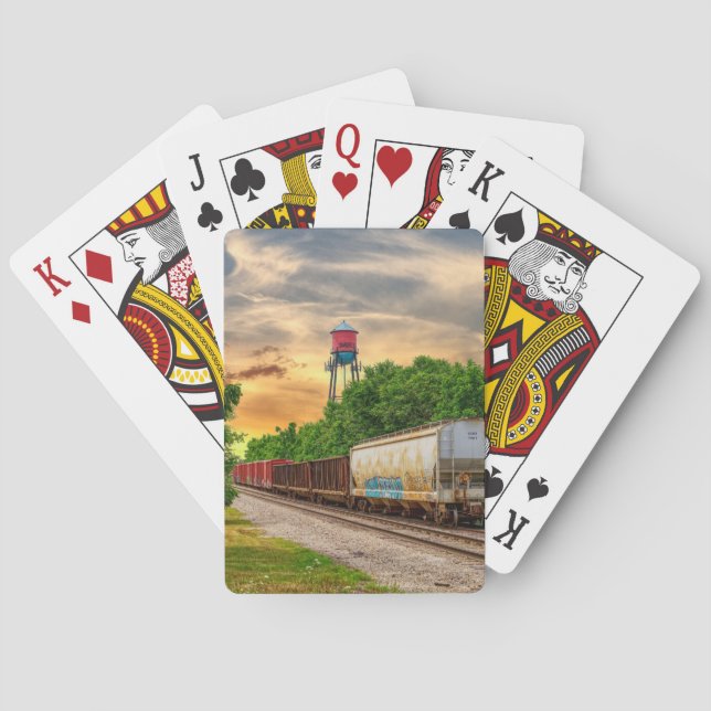 Urban Steam Punk Sunset Playing Cards (Back)
